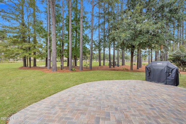 view of patio featuring area for grilling