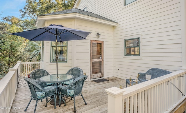 view of wooden deck