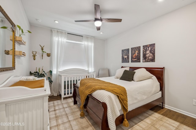 bedroom with ceiling fan