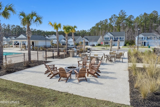 view of patio with a community pool