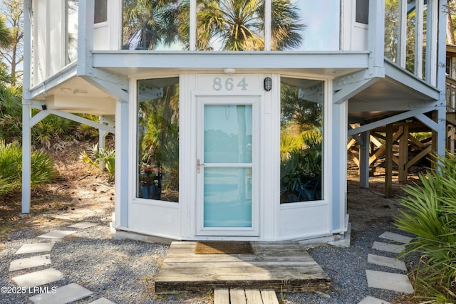 view of doorway to property