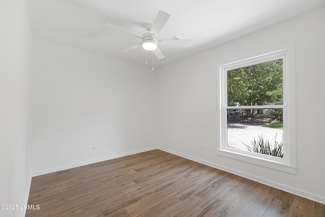 3017 Magnolia St, Beaufort, SC 29906 - unfurnished room featuring wood finished floors, baseboards, and ceiling fan