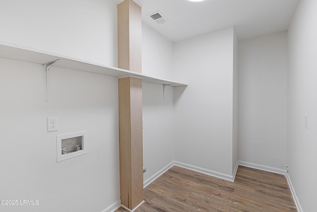 3017 Magnolia St, Beaufort, SC 29906 - washroom with hookup for a washing machine, wood finished floors, and baseboards