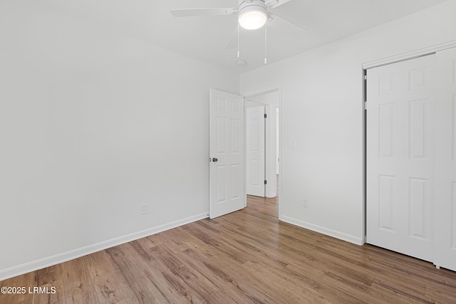 3017 Magnolia St, Beaufort, SC 29906 - unfurnished bedroom with wood finished floors, baseboards, and ceiling fan