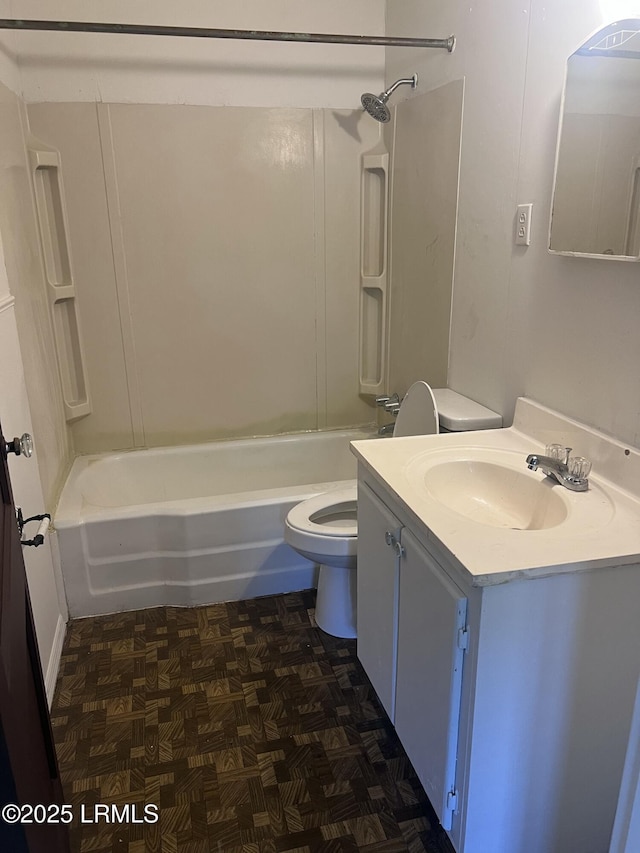 582 Parkwood Ter, Allendale, SC 29810 - bathroom with vanity, toilet, and shower / washtub combination