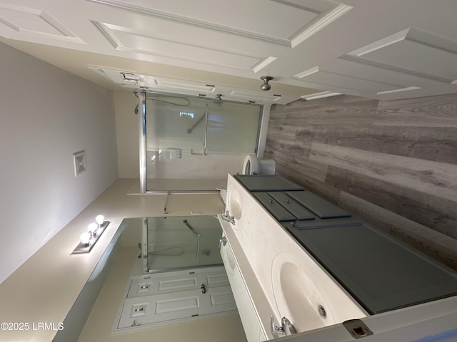 539 Candida Dr, Beaufort, SC 29906 - bathroom with wooden walls