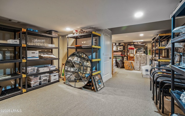 storage area featuring visible vents