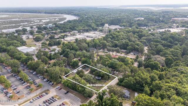 45 Youmans Dr, Ladys Island, SC 29907 - view of property location with property parcel outlined and a heavily wooded area