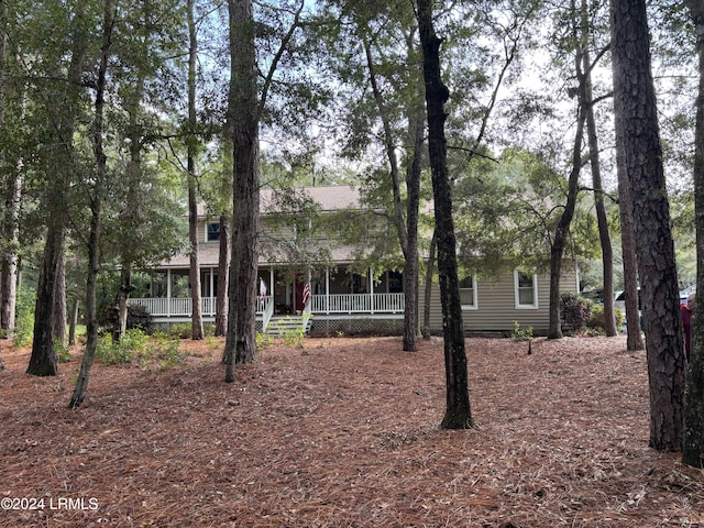 view of front of house with covered porch