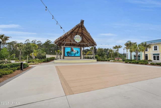 view of community with a gazebo