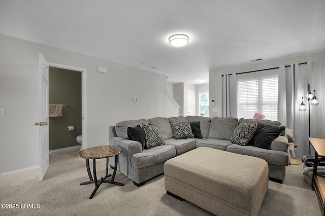 view of carpeted living room