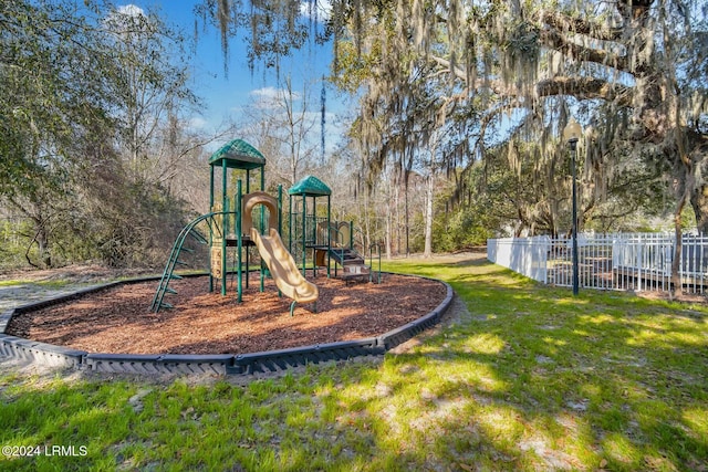 view of jungle gym