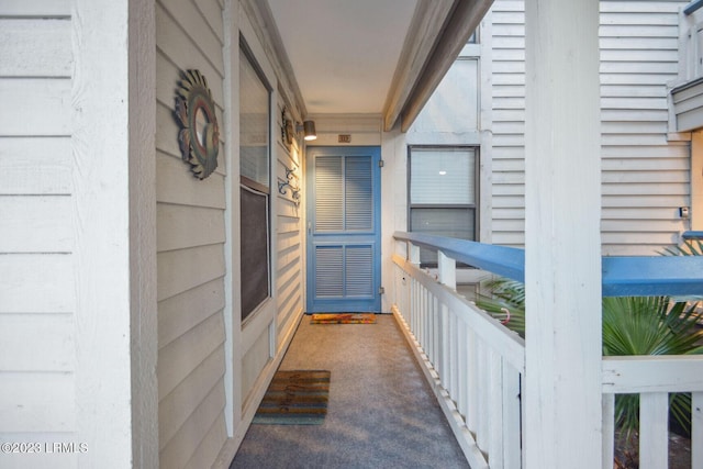 view of doorway to property