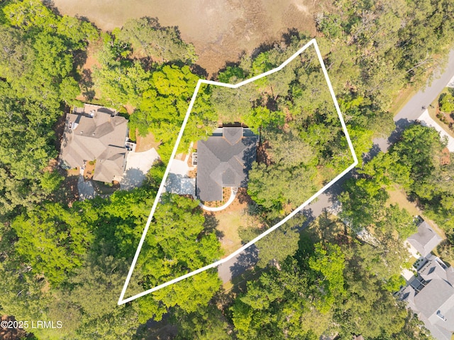 bird's eye view with a residential view