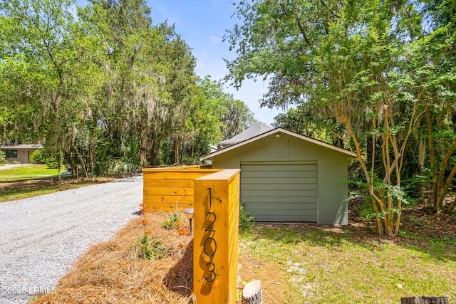 1203 Laudonniere St, Beaufort, SC 29902 - detached garage featuring driveway