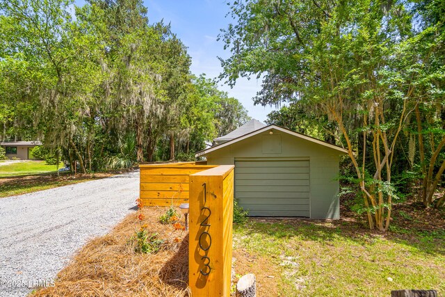 1203 Laudonniere St, Beaufort, SC 29902 - detached garage with driveway