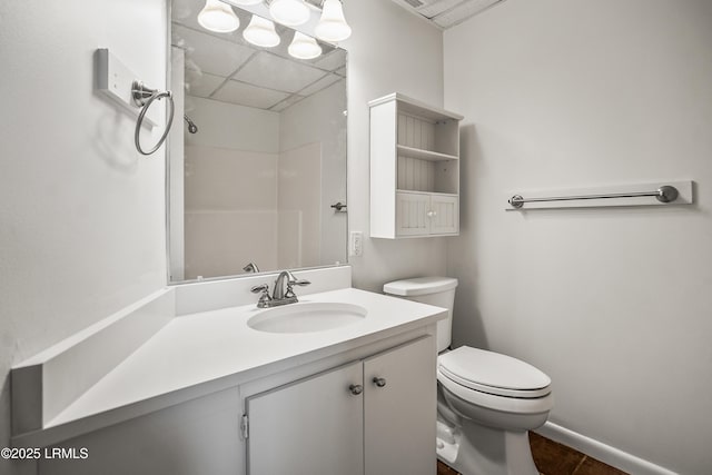 1203 Laudonniere St, Beaufort, SC 29902 - bathroom with a drop ceiling, vanity, and a shower