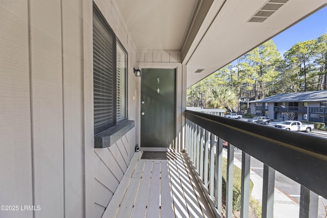 balcony with visible vents