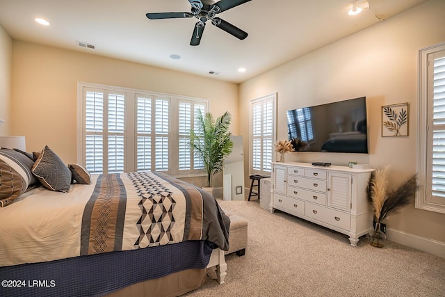 15 Carter Oaks Dr, Beaufort, SC 29907 - bedroom with ceiling fan and light colored carpet