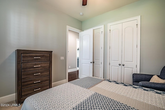 15 Carter Oaks Dr, Beaufort, SC 29907 - bedroom featuring a closet and ceiling fan