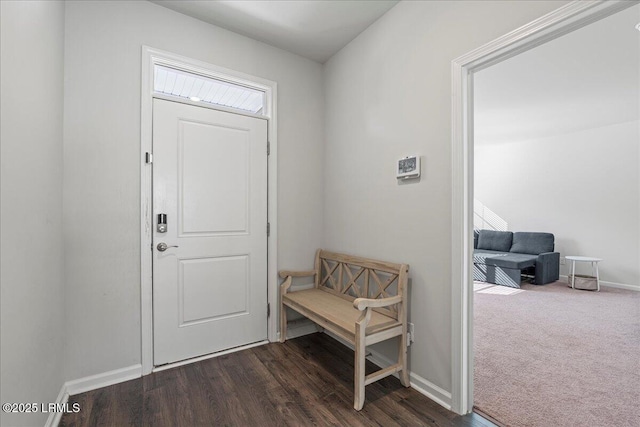 86 Slater St, Bluffton, SC 29909 - entrance foyer featuring baseboards and dark wood-type flooring