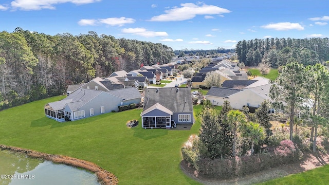 birds eye view of property featuring a residential view