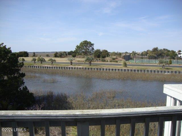 view of water feature with a rural view