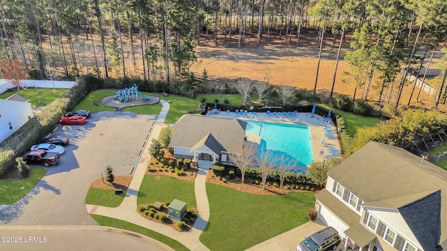 birds eye view of property