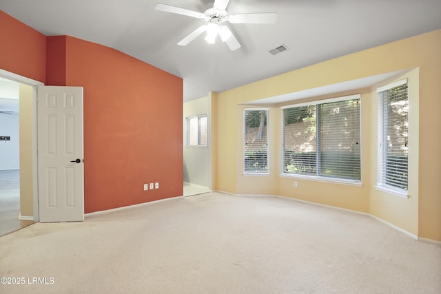 22 Purry Cir, Bluffton, SC 29909 - carpeted spare room with vaulted ceiling and ceiling fan