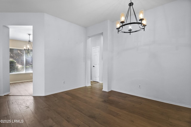 22 Purry Cir, Bluffton, SC 29909 - unfurnished dining area featuring a chandelier and wood-type flooring