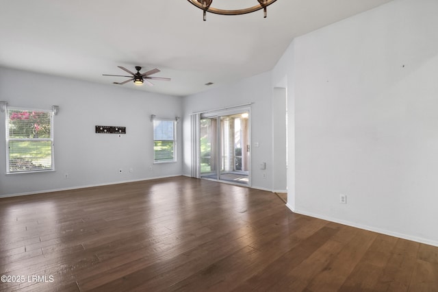 22 Purry Cir, Bluffton, SC 29909 - empty room with plenty of natural light, a ceiling fan, and hardwood / wood-style floors
