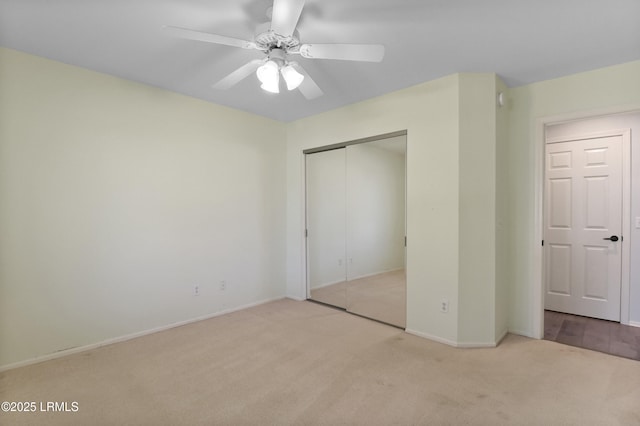 22 Purry Cir, Bluffton, SC 29909 - unfurnished bedroom featuring carpet floors, a closet, and ceiling fan