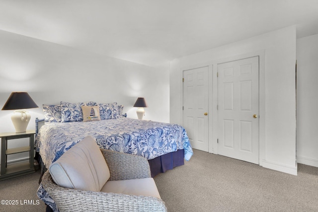 bedroom with carpet floors