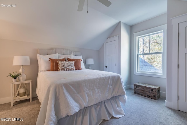 32 Faculty Dr, Beaufort, SC 29907 - bedroom with ceiling fan, carpet flooring, and vaulted ceiling