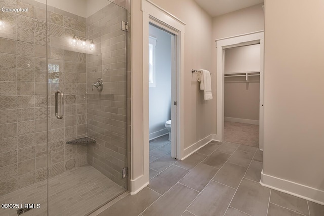 32 Faculty Dr, Beaufort, SC 29907 - bathroom featuring walk in shower, tile patterned floors, and toilet