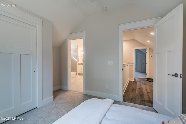 32 Faculty Dr, Beaufort, SC 29907 - carpeted bedroom with lofted ceiling