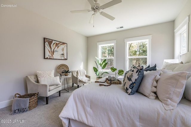 32 Faculty Dr, Beaufort, SC 29907 - carpeted bedroom featuring ceiling fan
