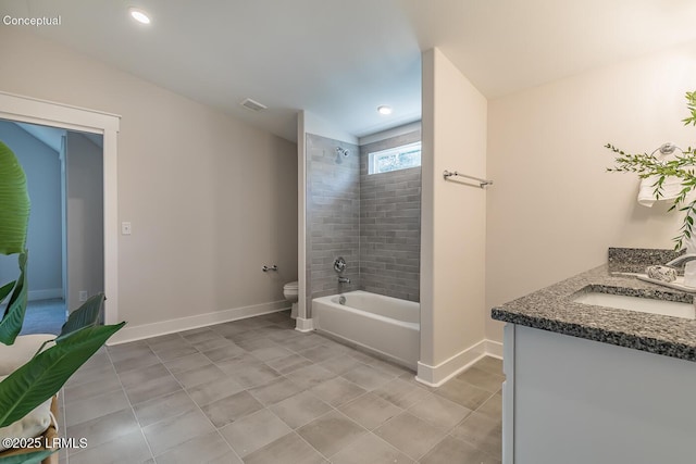 32 Faculty Dr, Beaufort, SC 29907 - full bathroom with vanity, toilet, and tiled shower / bath combo
