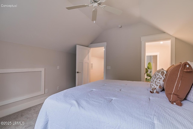 32 Faculty Dr, Beaufort, SC 29907 - carpeted bedroom featuring lofted ceiling and ceiling fan