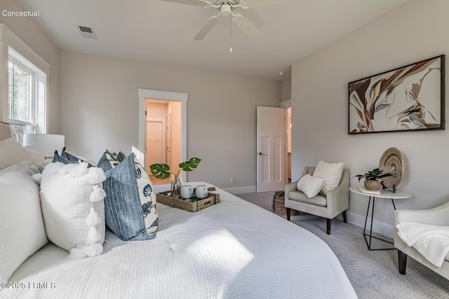 32 Faculty Dr, Beaufort, SC 29907 - bedroom with ceiling fan and carpet floors