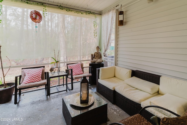 view of patio featuring an outdoor hangout area