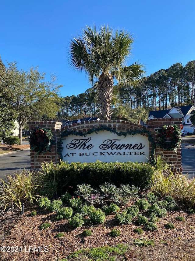 view of community sign