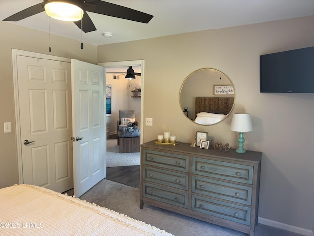 80 Paddle Boat Ln Unit 806, Hilton Head Island, SC 29928 - bedroom with carpet floors, ceiling fan, and a closet