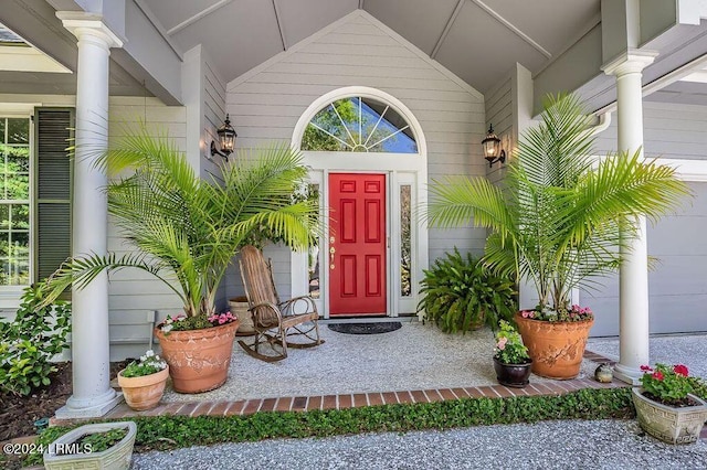 view of doorway to property