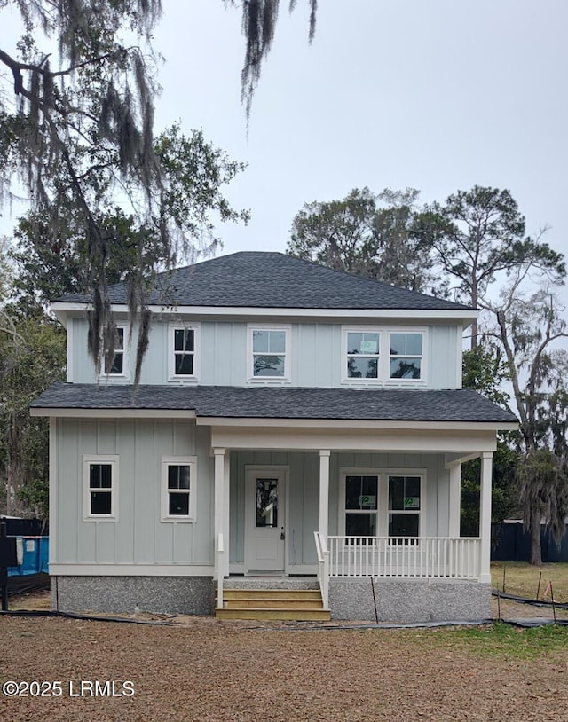 view of front of house with covered porch