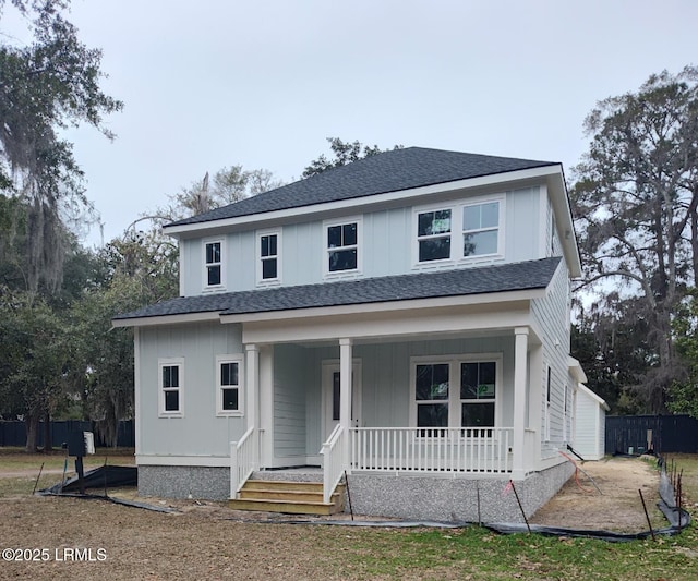 view of front of home featuring a porch