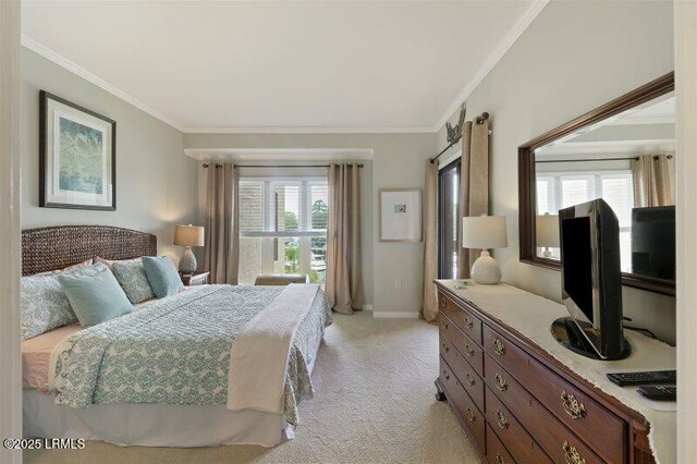 13 Harbourside Ln Unit 7155, Hilton Head Island, SC 29928 - bedroom with crown molding and light carpet