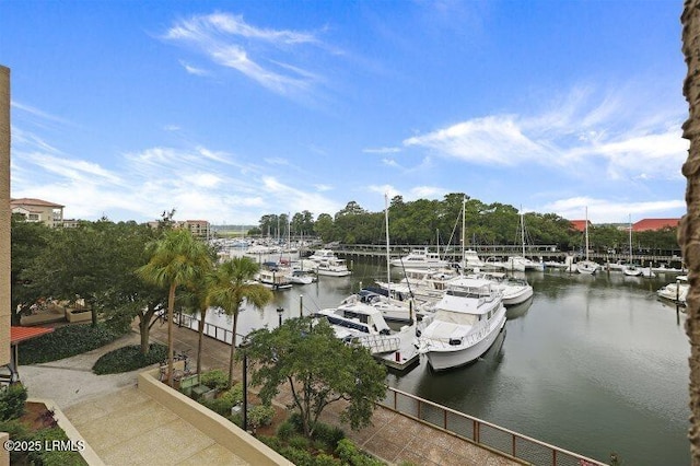 13 Harbourside Ln Unit 7155, Hilton Head Island, SC 29928 - dock featuring a water view and view of marina