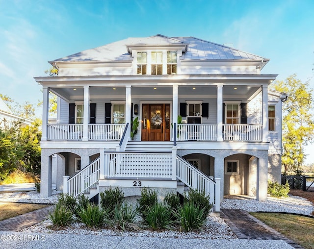 view of front of home with a porch