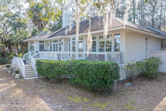 exterior space with a wooden deck